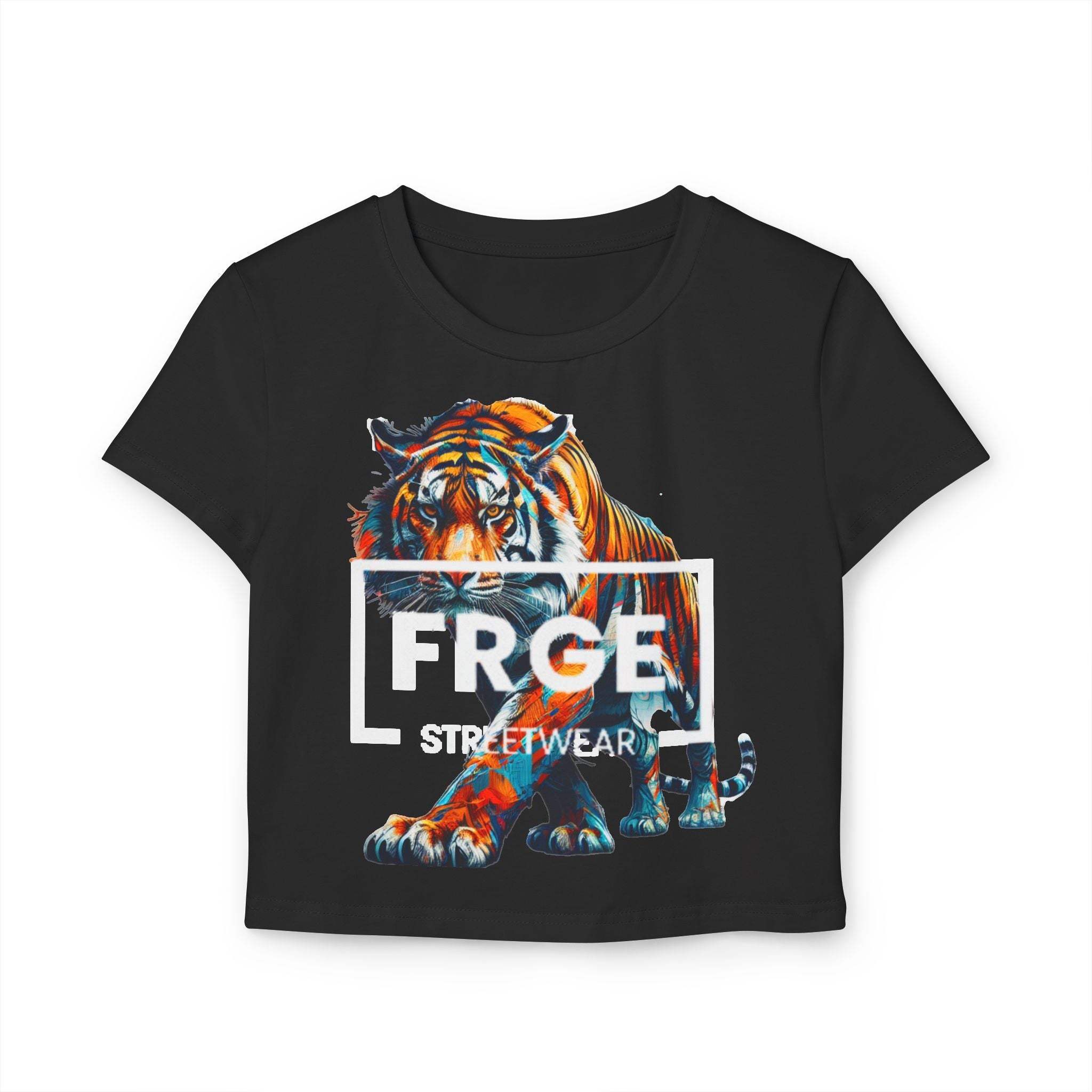 Baby Tee - FRGE Streetwear Graffiti Tiger Shirt for Women FRGE T-Shirt