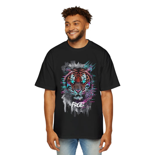 Bold Tiger Graphic Oversized Tee for Men - Stylish Streetwear Printify T-Shirt