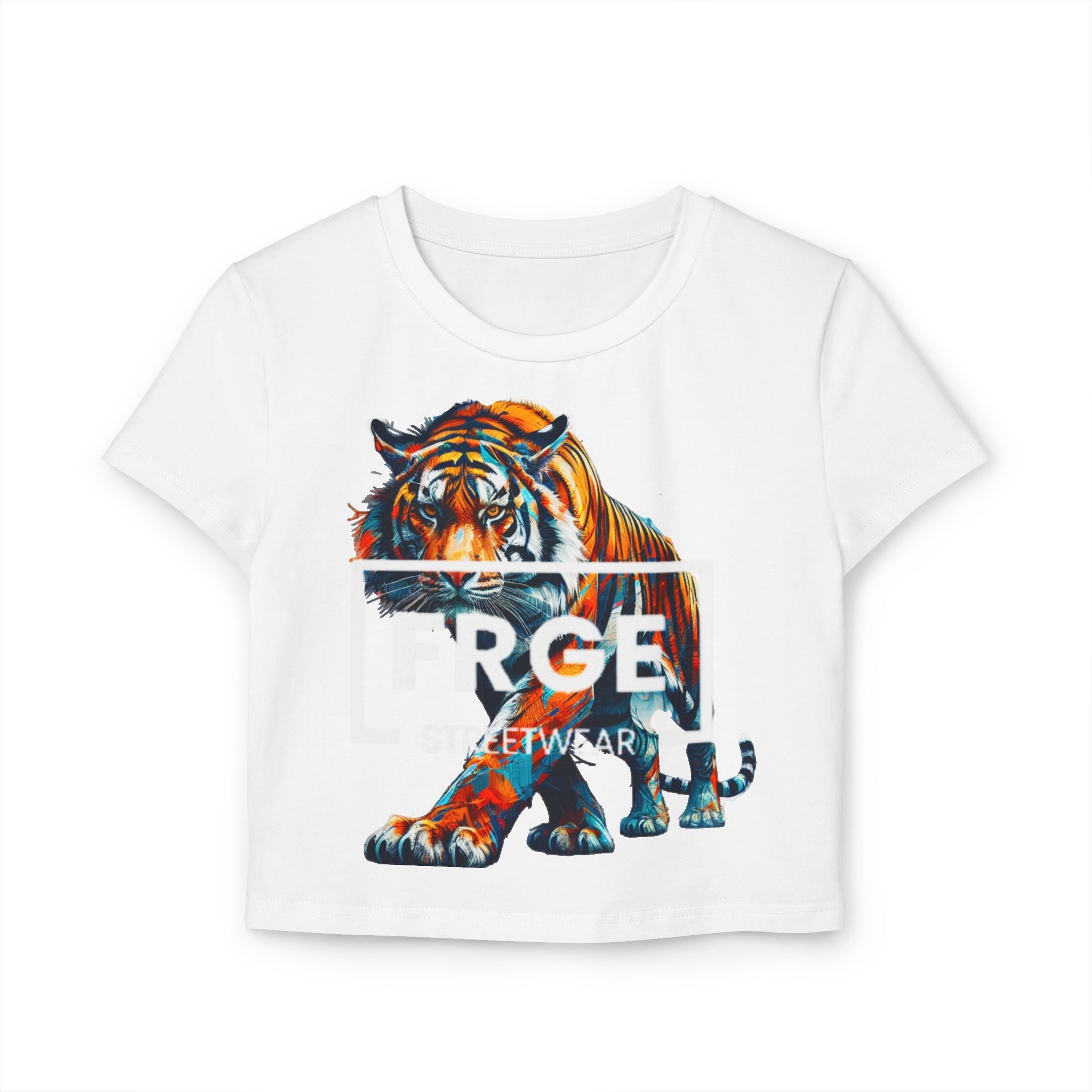 Baby Tee - FRGE Streetwear Graffiti Tiger Shirt for Women FRGE T-Shirt