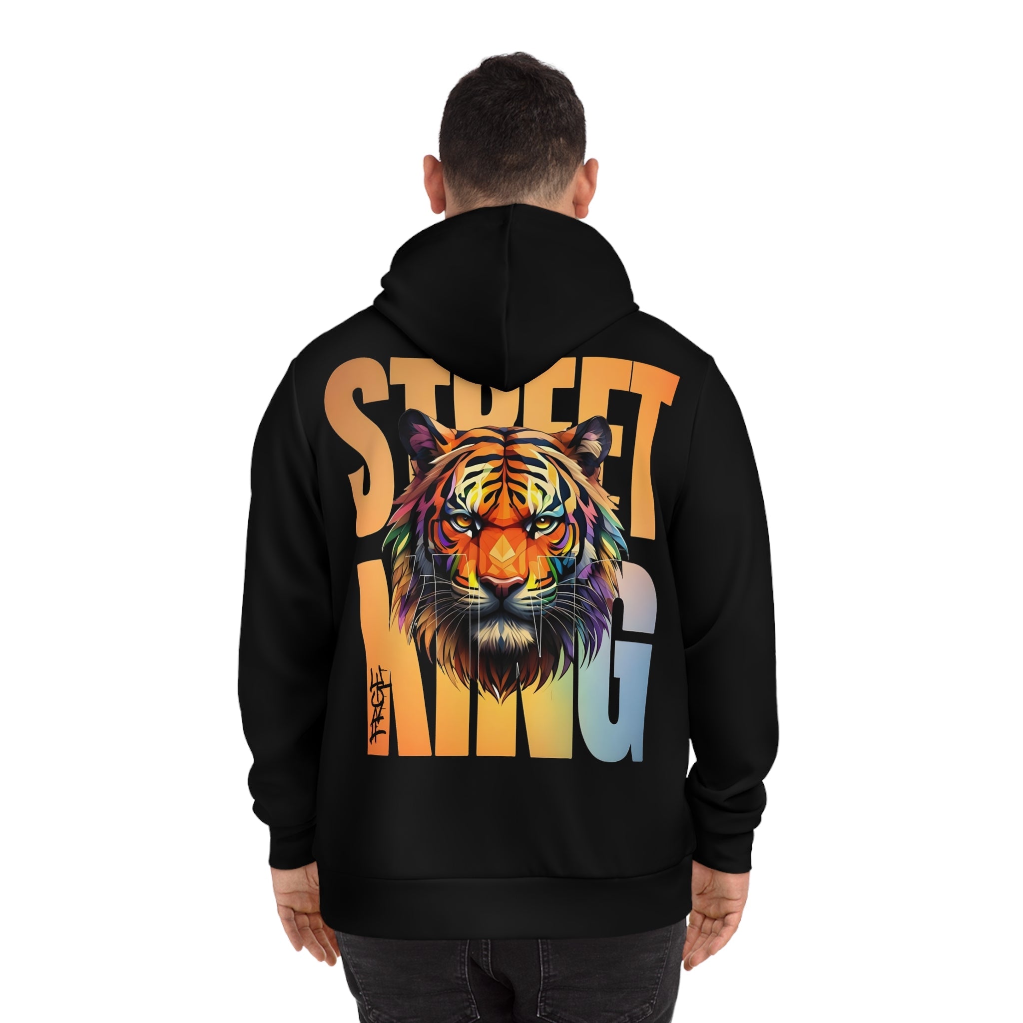 Street King Graphic Hoodie - Bold Tiger Design for Trendsetters FRGE All Over Prints