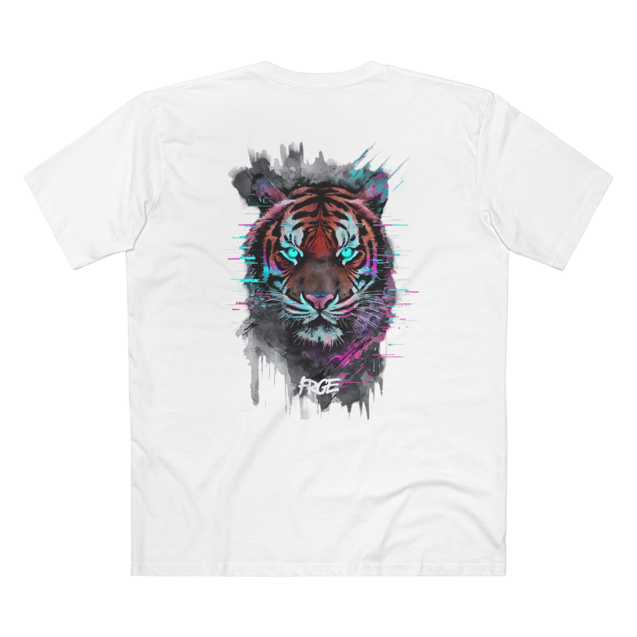 Vibrant Tiger Graphic Tee | Unique Adult Staple T-Shirt for Animal Lovers FRGE T-Shirt