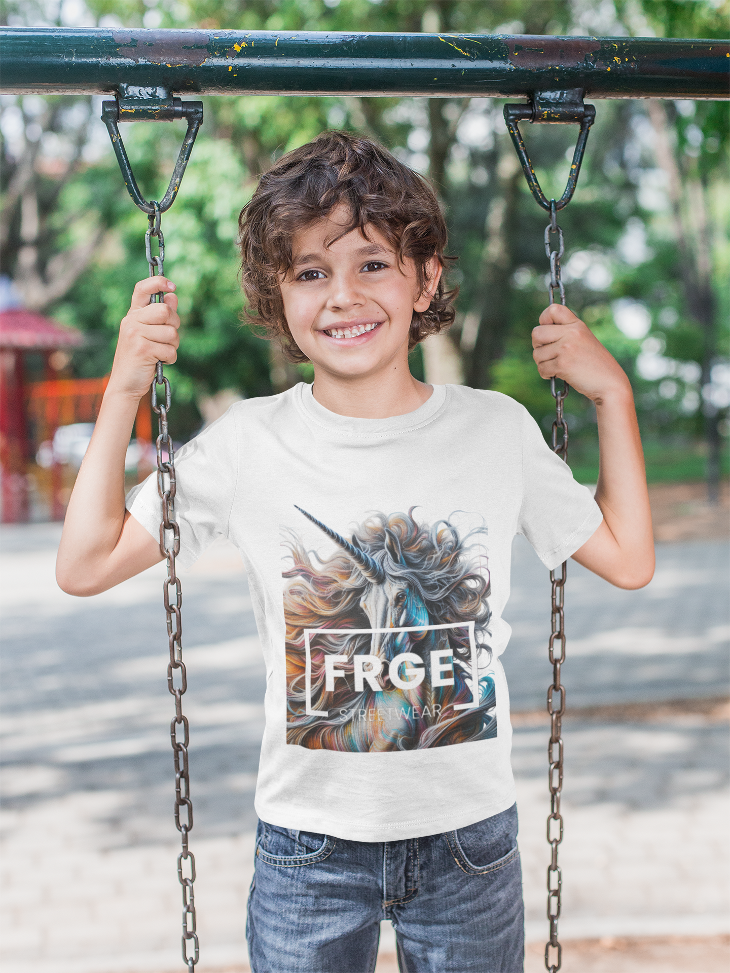 Kids Tee - FRGE Kids Streetwear Unicorn Design Printify Kids clothes