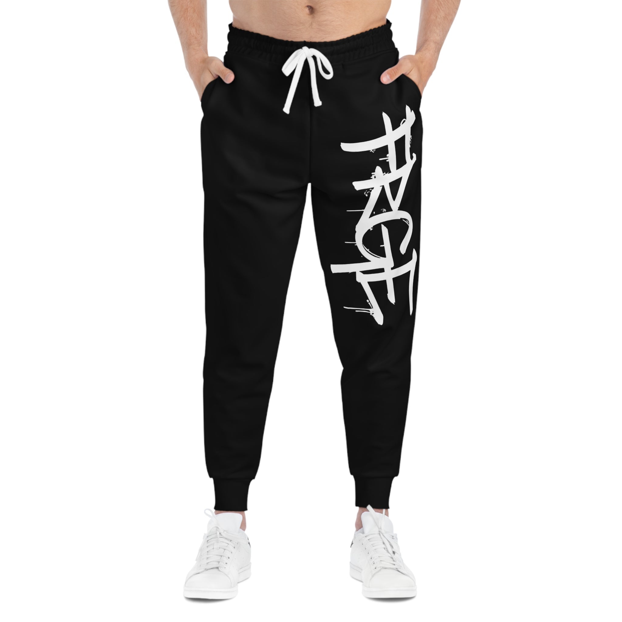 Trendy Athletic Joggers with Bold Graphic Print FRGE All Over Prints