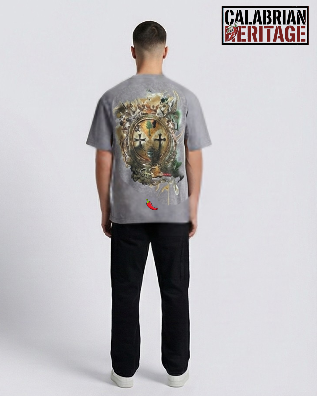 FRGE Calabrian Heritage Tee - Acid Wash Rhinestone