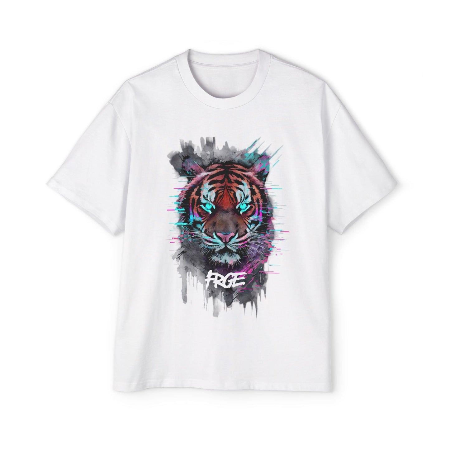 Bold Tiger Graphic Oversized Tee for Men - Stylish Streetwear Printify T-Shirt