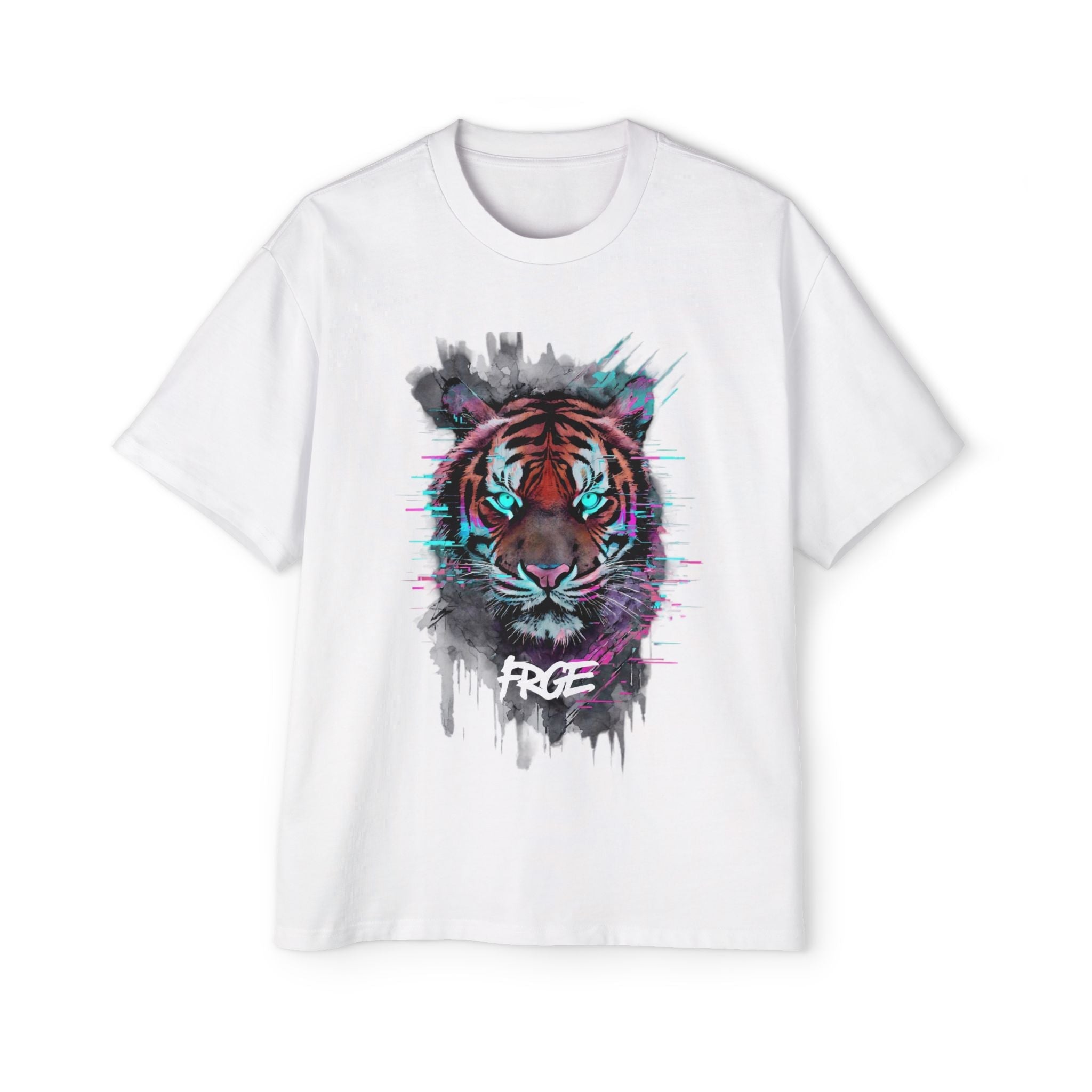 Bold Tiger Graphic Oversized Tee for Men - Stylish Streetwear Printify T-Shirt