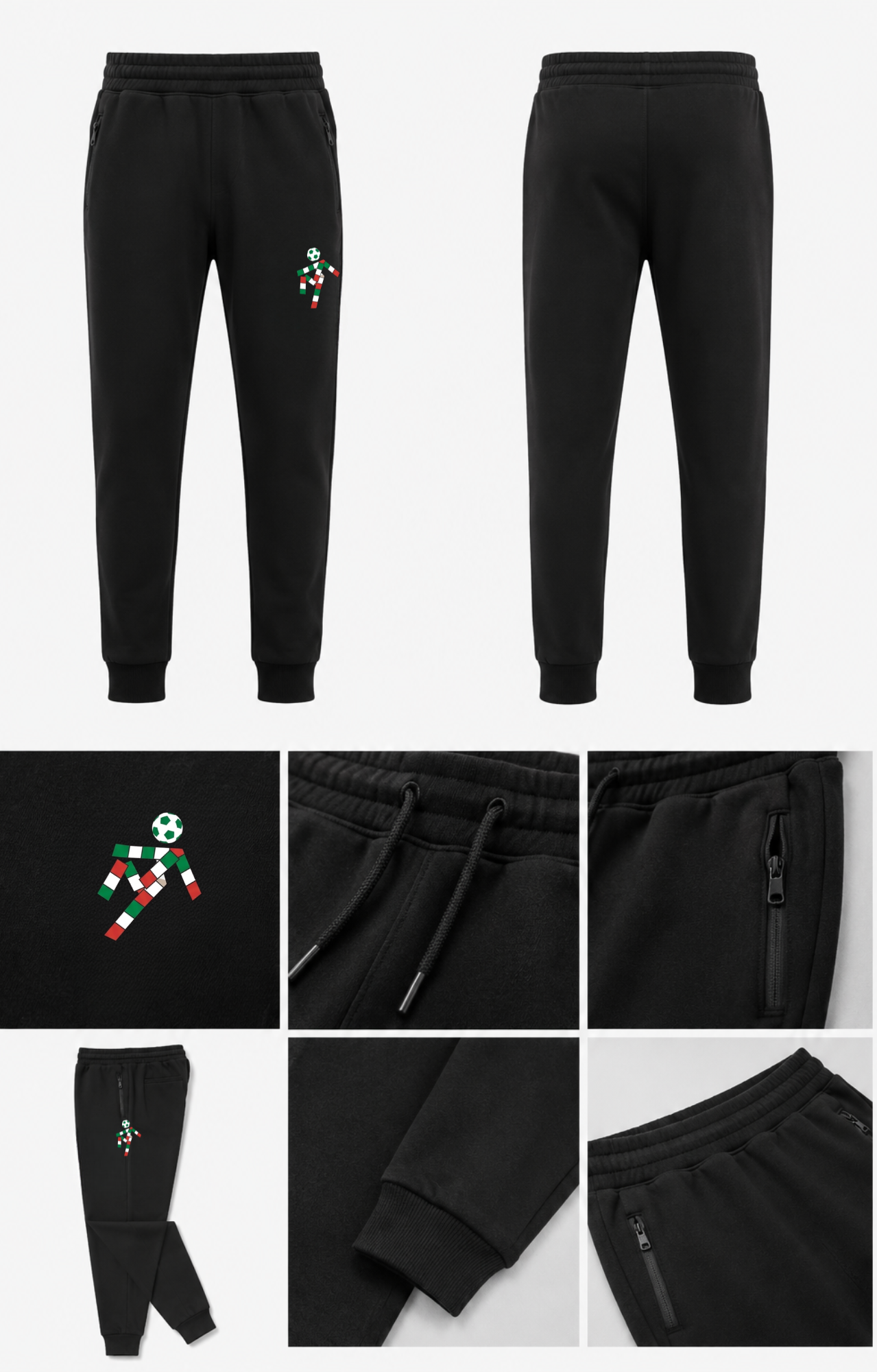 FRGE ITALIA ’90 Tracksuit Pants - Black Heritage Streetwear
