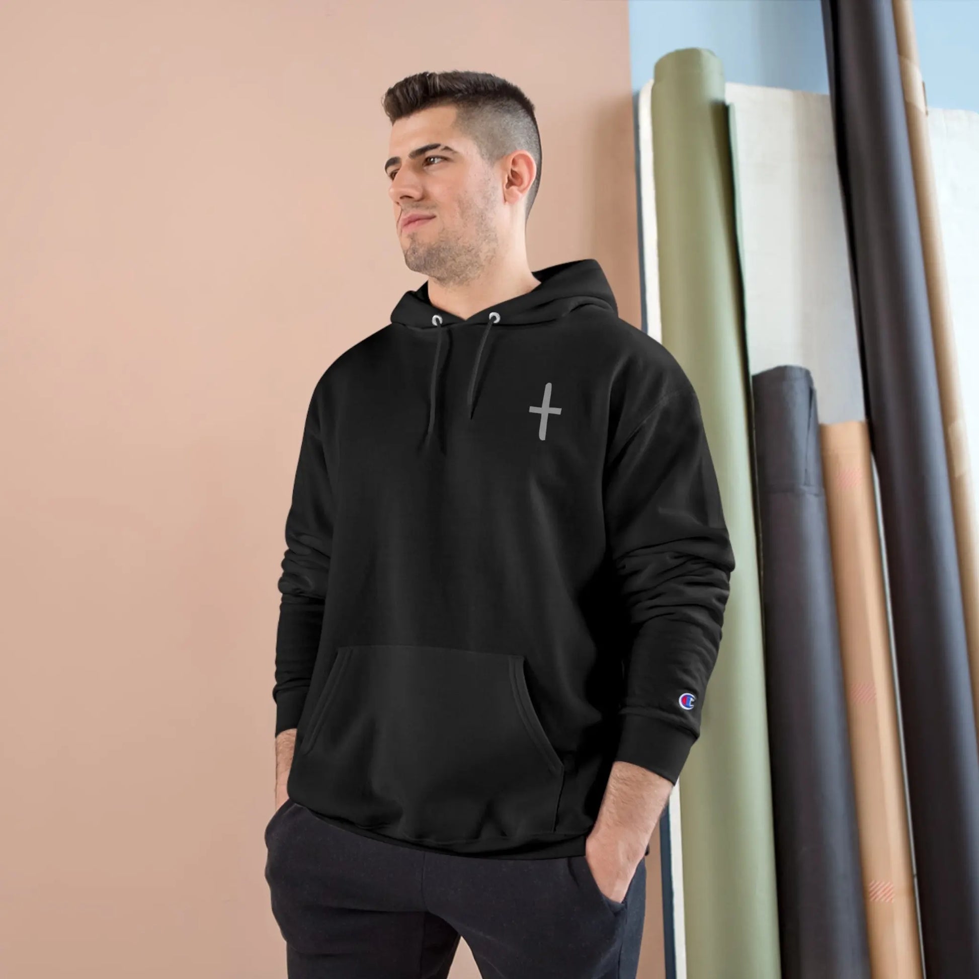 Champion Hoodie - T Design Printify