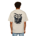 Men's Heavy Oversized Tee - Edgy Graphic T-Shirt with Crown & Skull Design FRGE T-Shirt