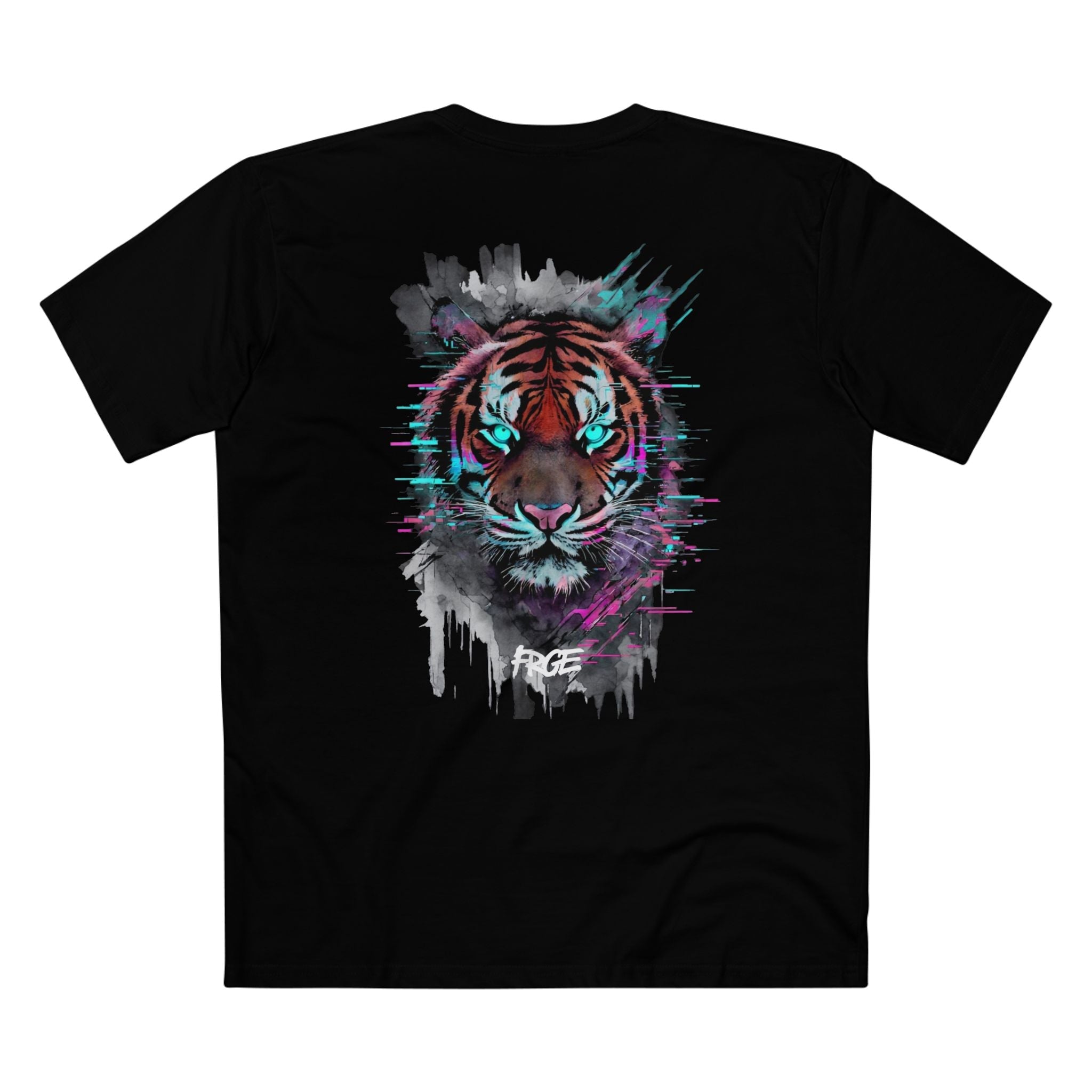 Vibrant Tiger Graphic Tee | Unique Adult Staple T-Shirt for Animal Lovers FRGE T-Shirt