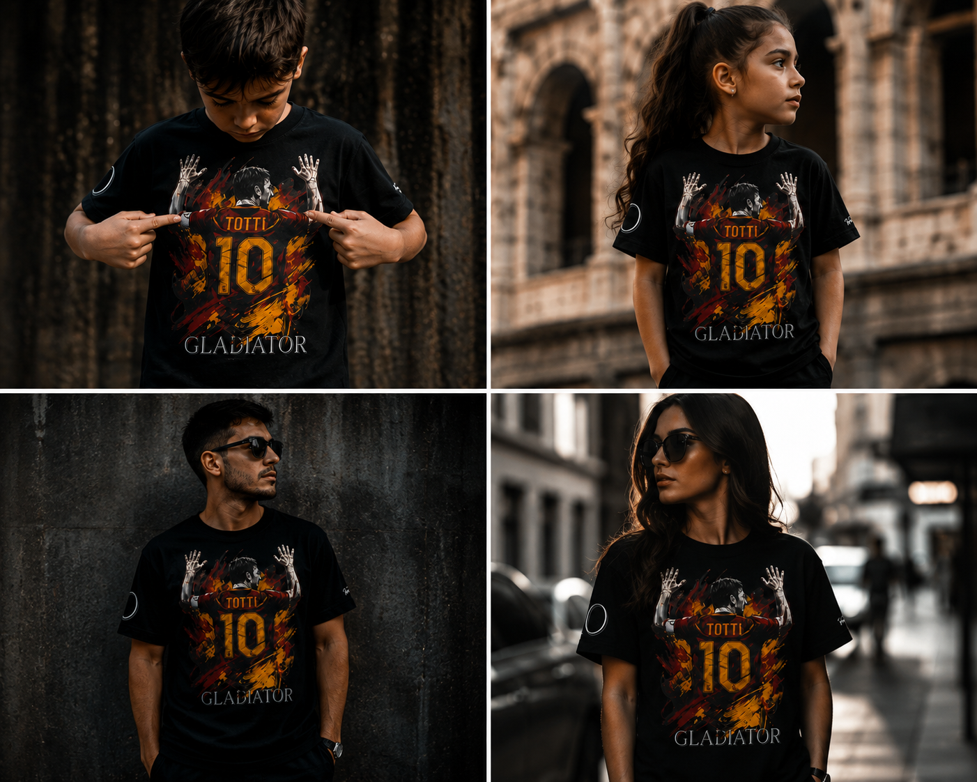 FRGE Totti Gladiator Tee - Oversized Italian Graphic
