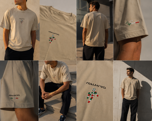 FRGE Italia 90 Tee - Rhinestone Acid Wash
