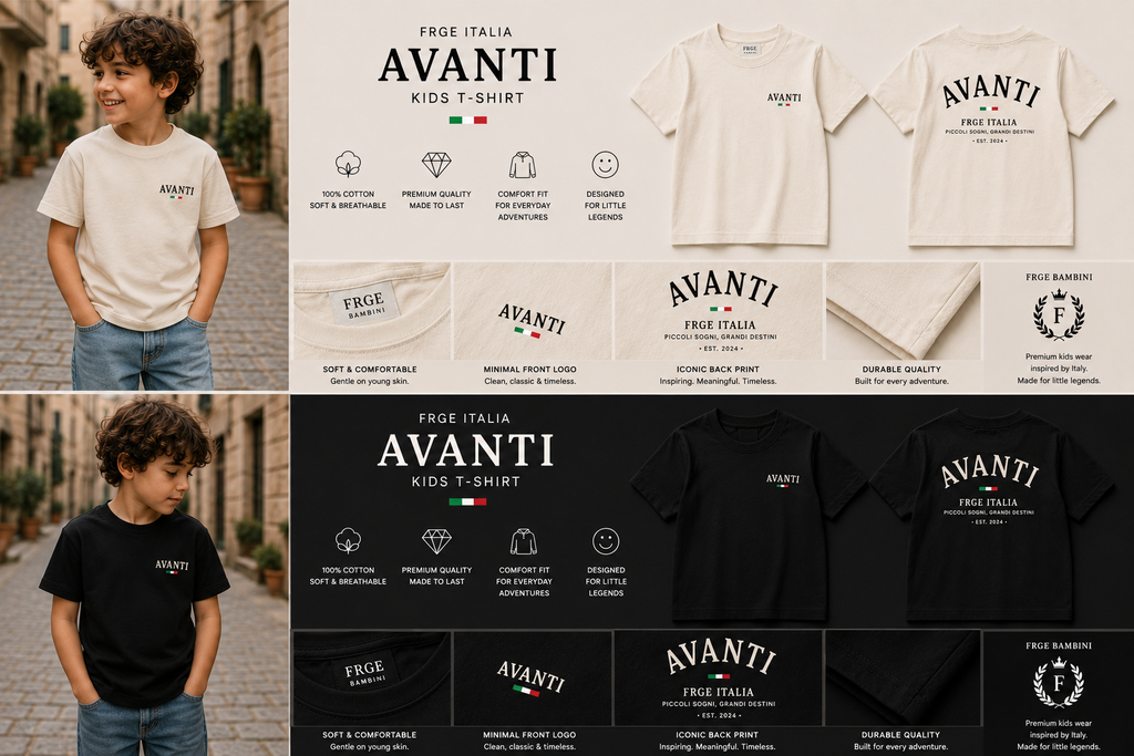 FRGE Avanti Kids Tee - Italian Luxury Streetwear