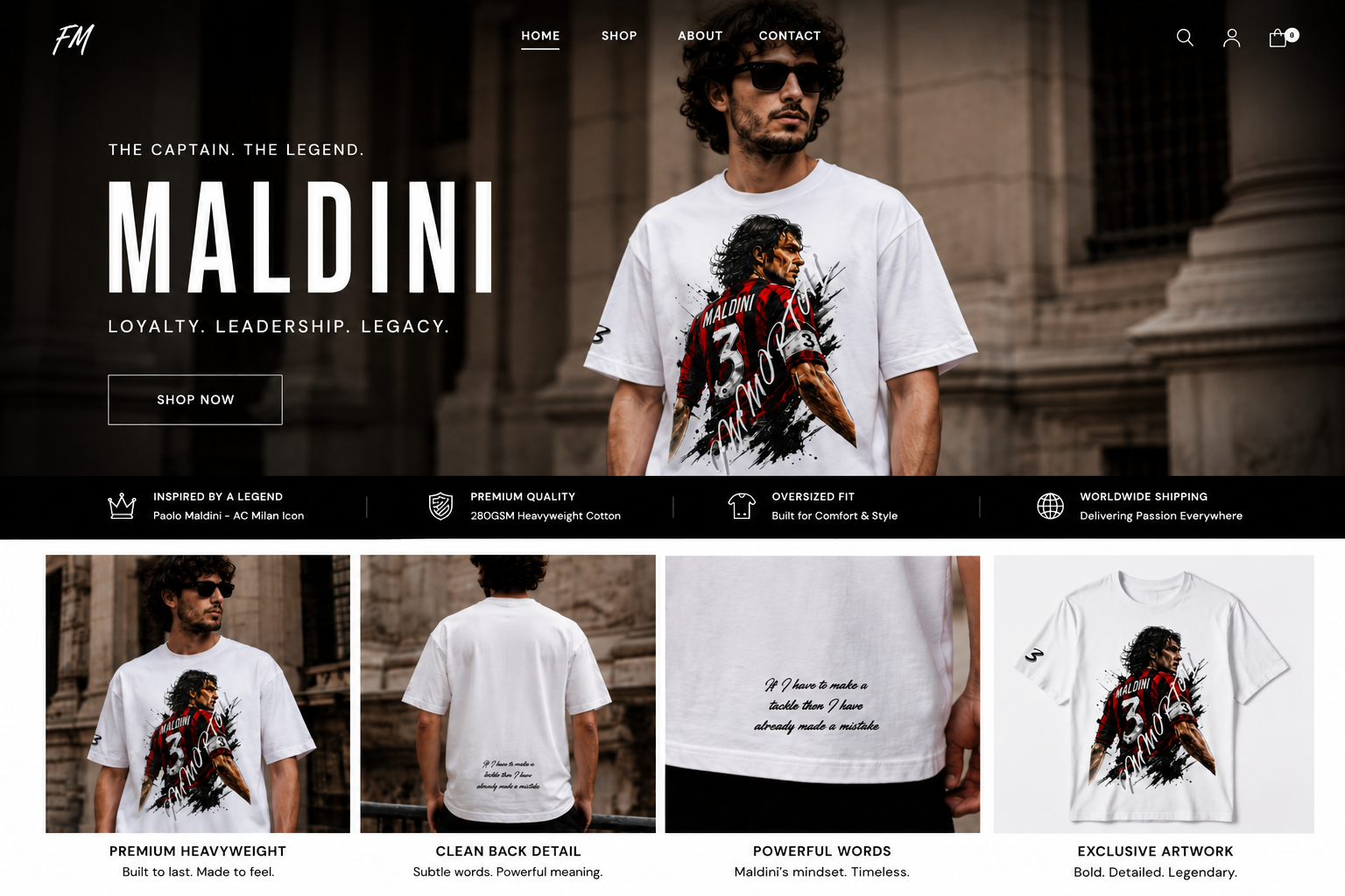 FRGE Maldini Immortal Tee – Italian Luxury Streetwear