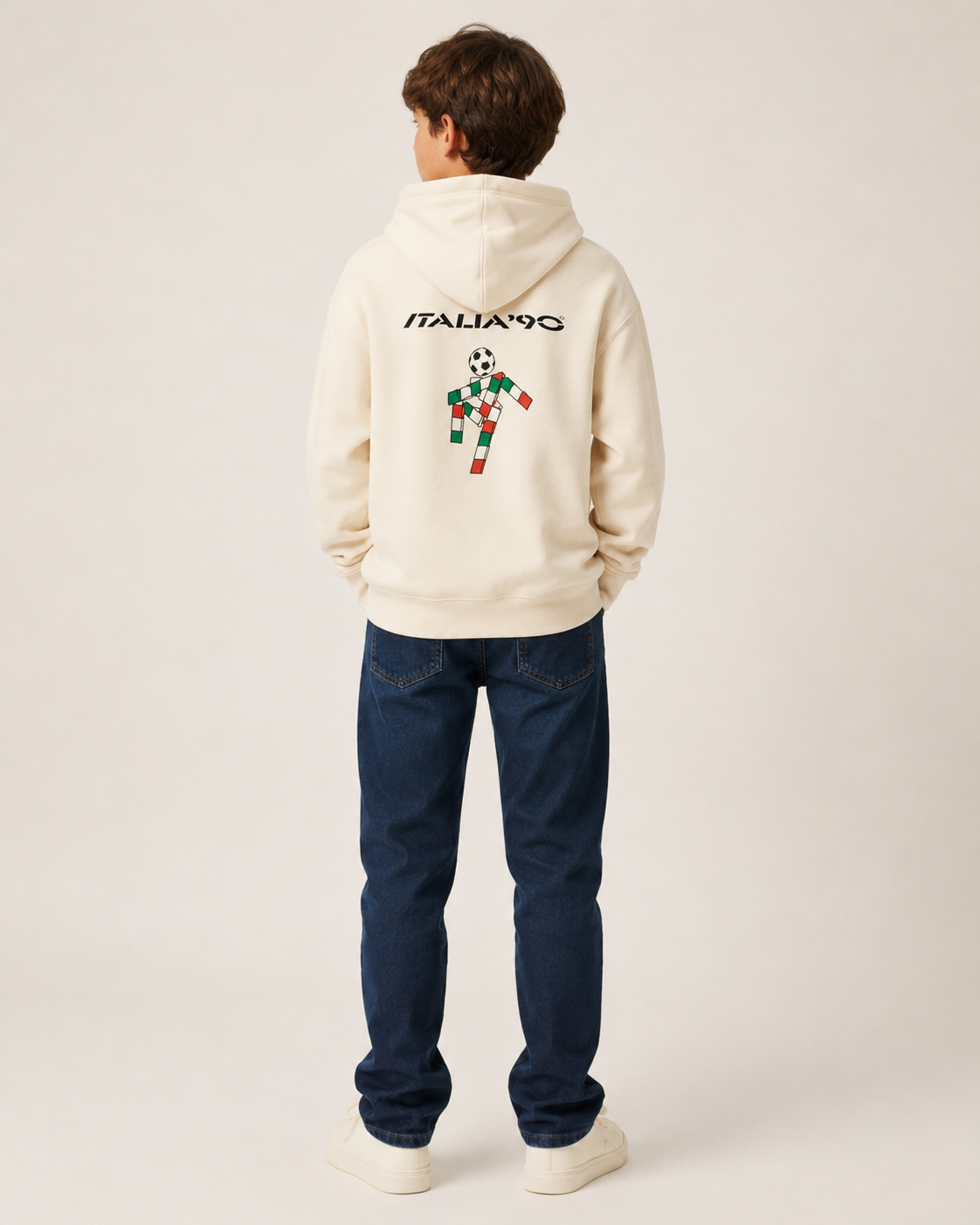 ITALIA ’90 Youth Hoodie – Cream