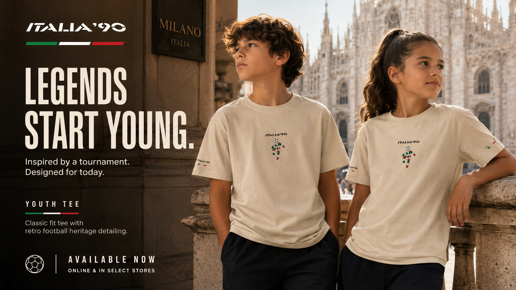 ITALIA ’90 Youth Tee – Cream