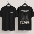 FRGE Streetwear Tee - Futuristic Cityscape Oversized