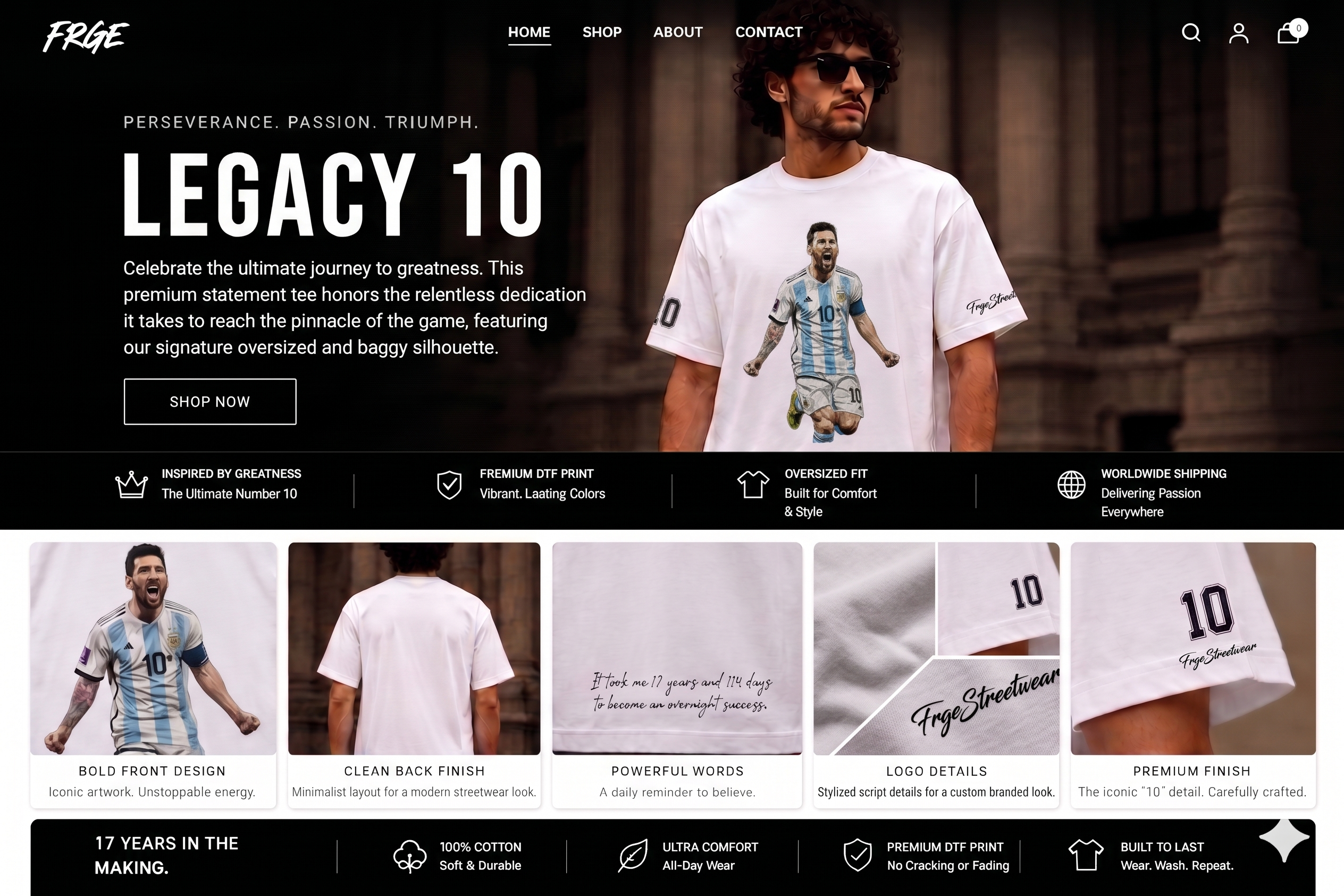 FRGE Legacy 10 Oversized Tee – Women