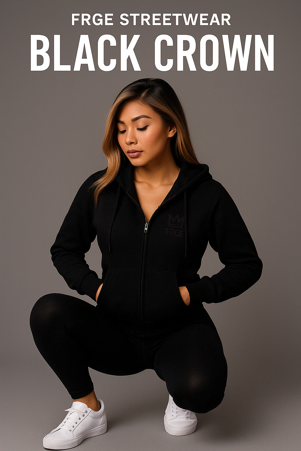 FRGE LADIES JACKET - Black Crown